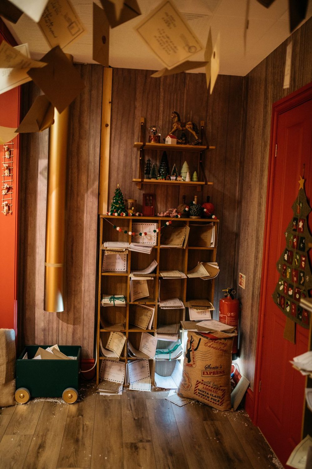 Inside the Letter Lodge, where letters are sealed and posted